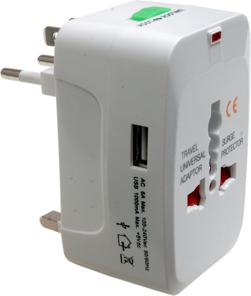 All -In -One  Universal Travel Adaptor With 1000mA USB, More than 150 Countries