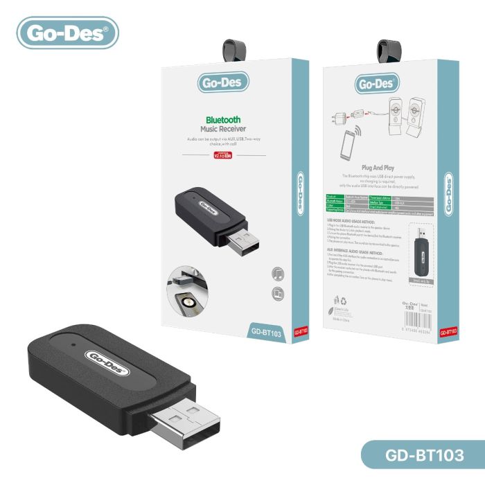 Bluetooth Music Receiver Go-Des: GD-BT103