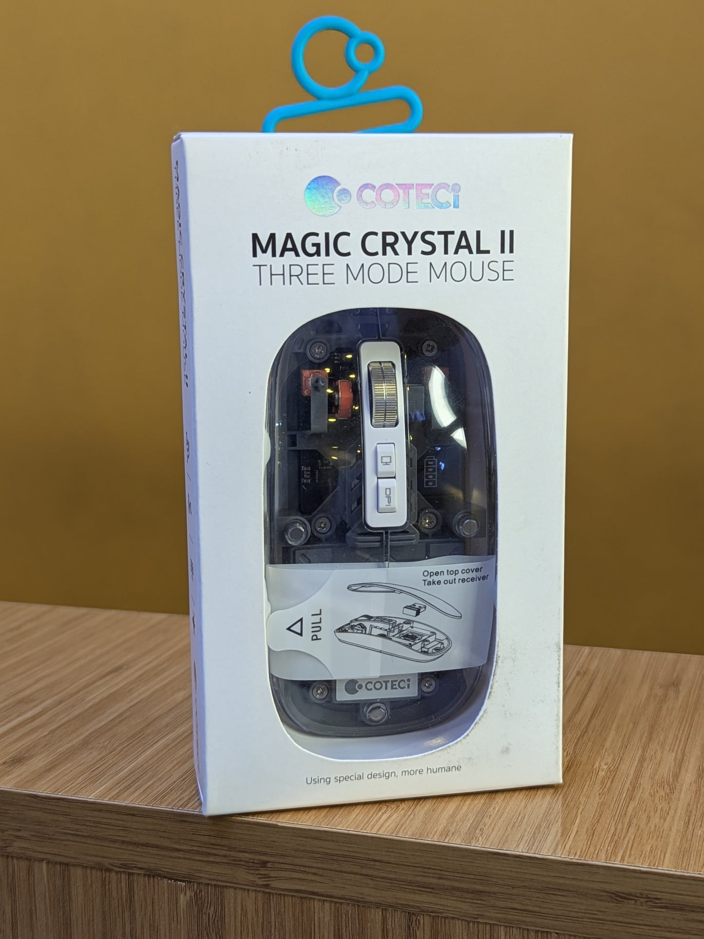 Magic crastal II Three Mode Mouse (COTECi) Transparent  Bluetooth and Wireless