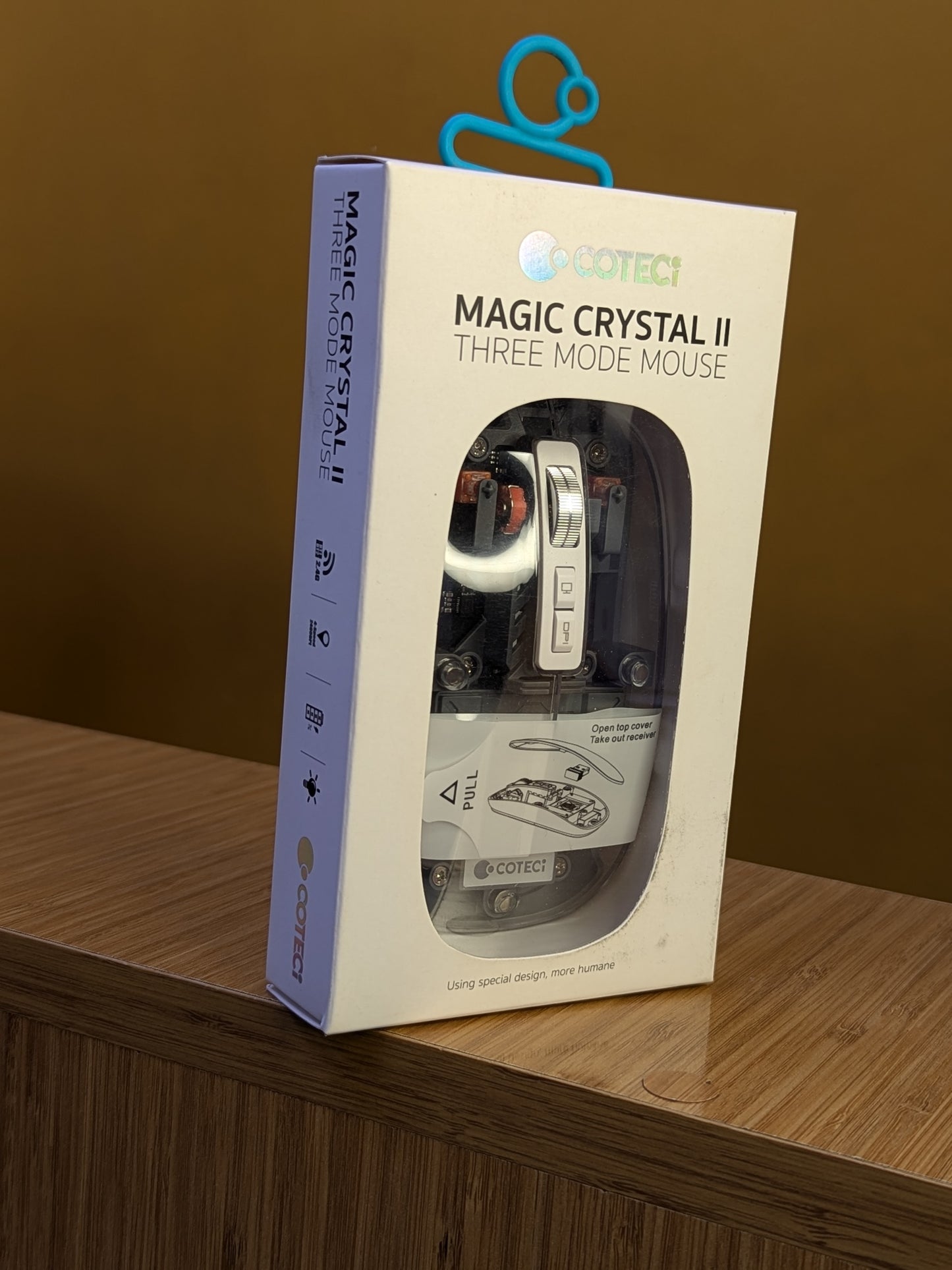 Magic crastal II Three Mode Mouse (COTECi) Transparent  Bluetooth and Wireless