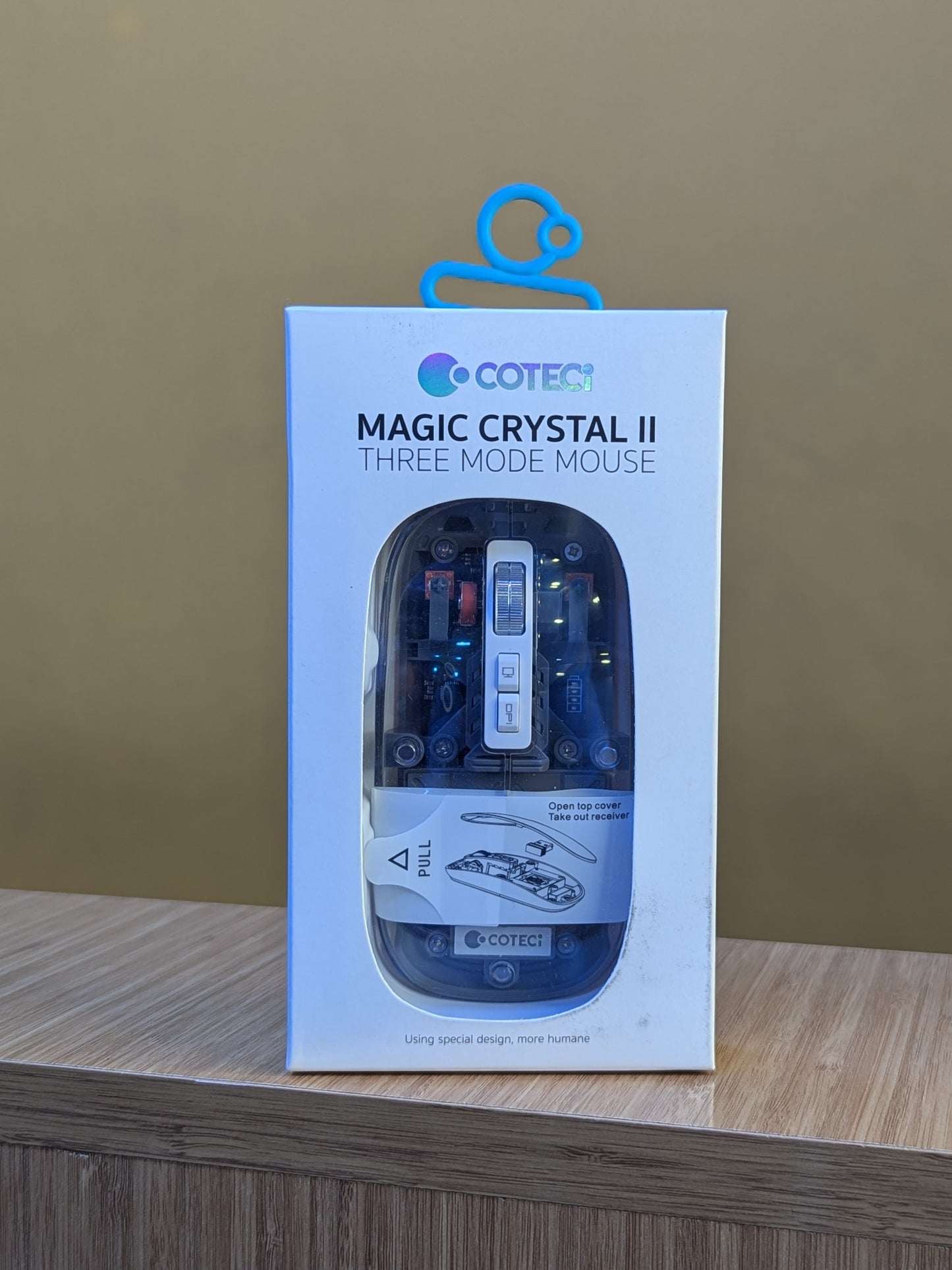 Magic crastal II Three Mode Mouse (COTECi) Transparent  Bluetooth and Wireless