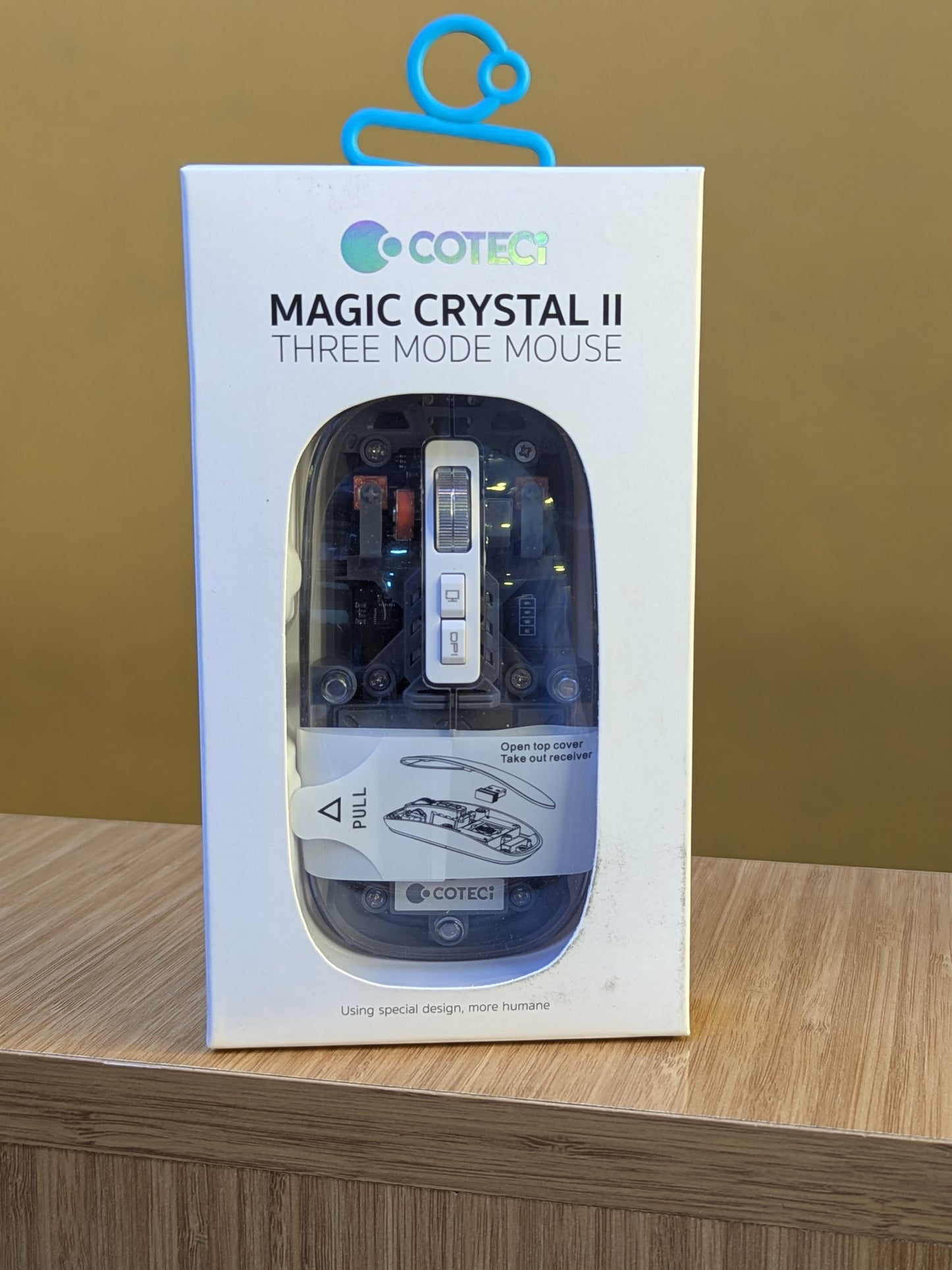 Magic crastal II Three Mode Mouse (COTECi) Transparent  Bluetooth and Wireless