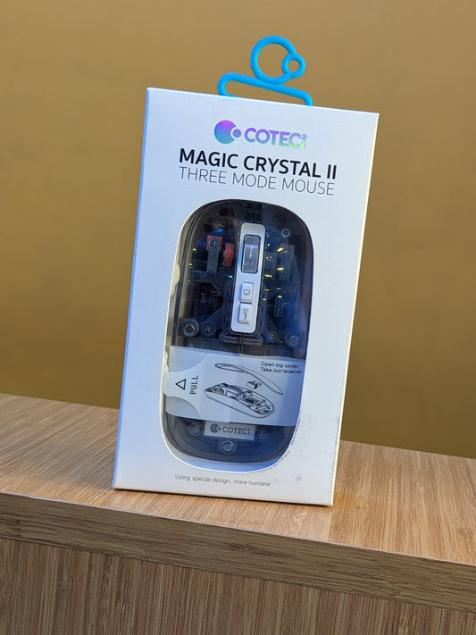 Magic crastal II Three Mode Mouse (COTECi) Transparent  Bluetooth and Wireless