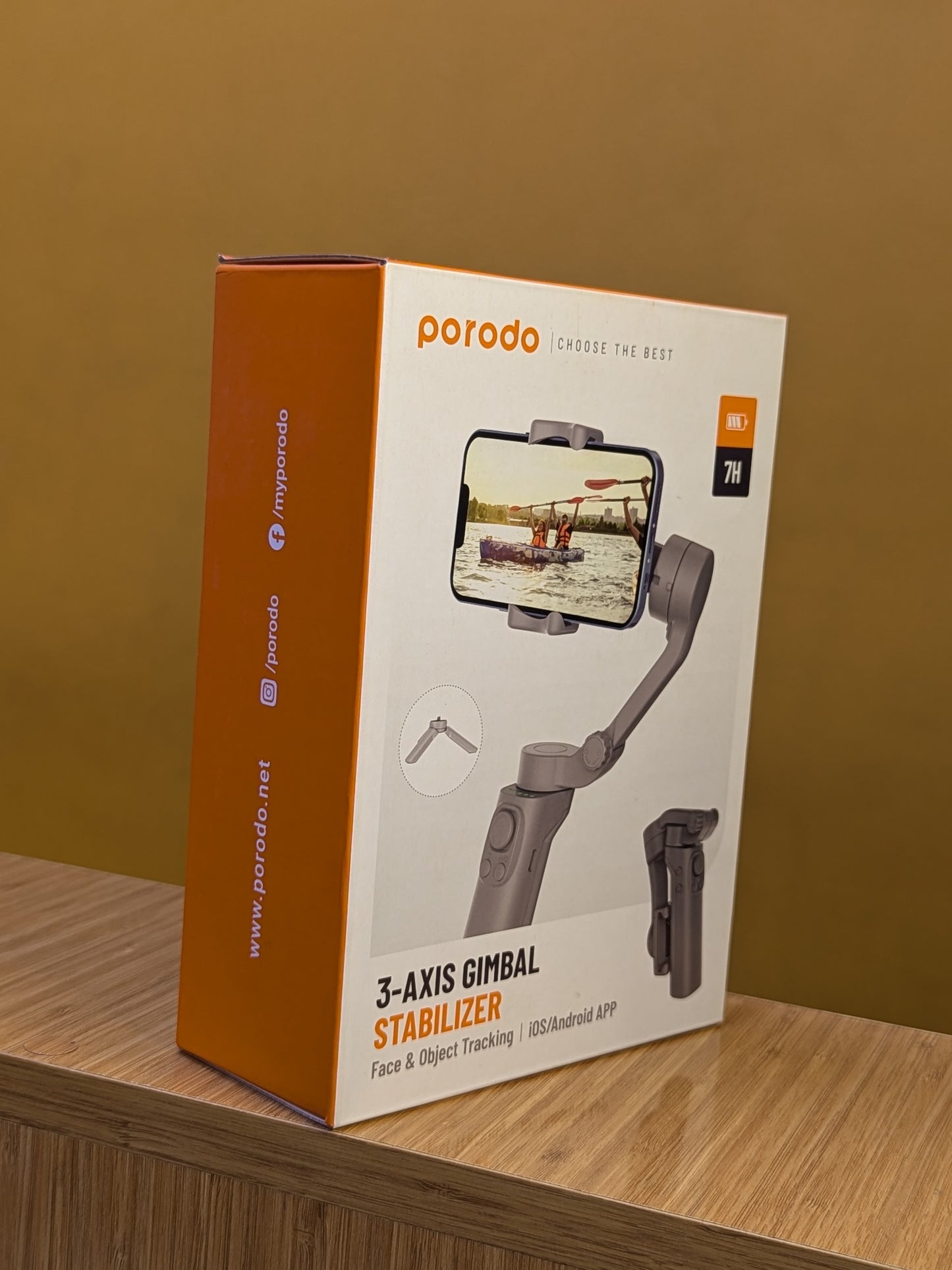 3-Axis Gimbal Stabilizer  (porodo) Face & Object Tracking.