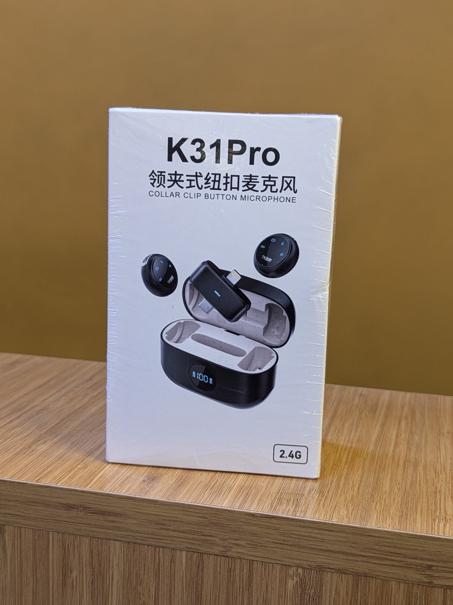 K 31 Pro  Collar Clip Button Microphone