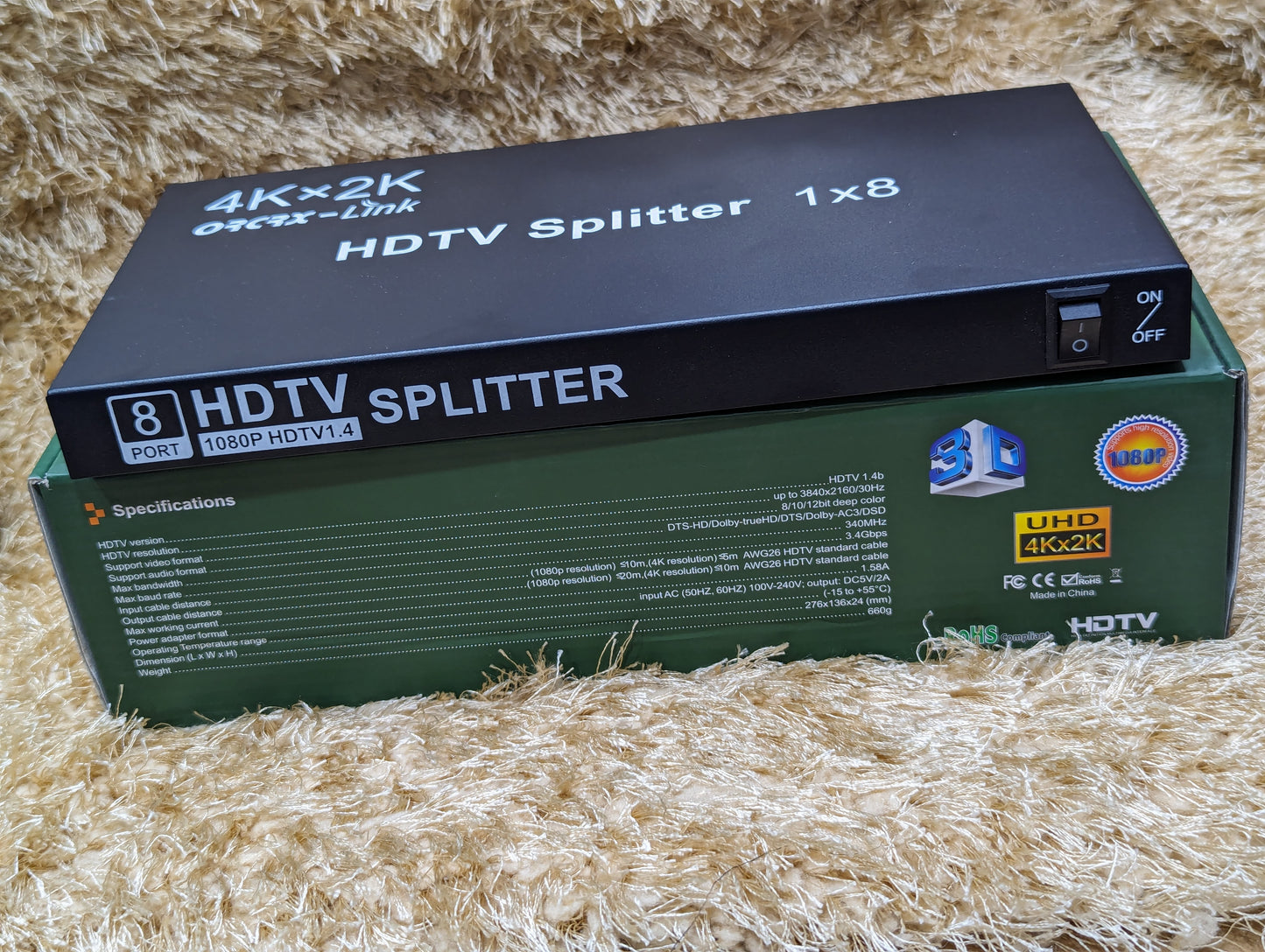 HDTV Splitter 1×8   4K×2K