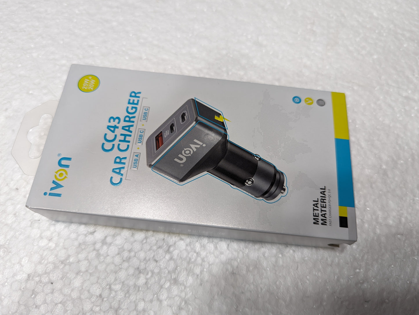 CC43 Car Fast Charger PD+QC3.0  (45W)