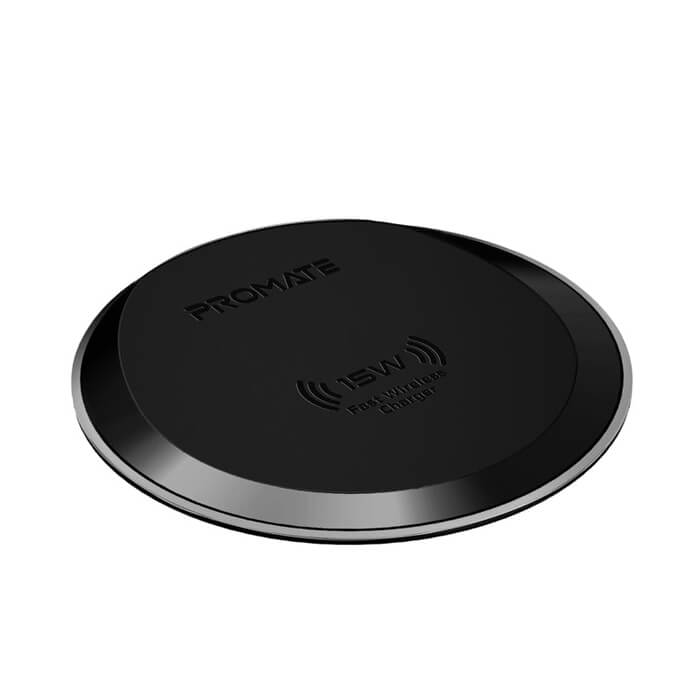 Promate Ultra -Fast Wireless Charging Pad, 15W, Universal Compatibility