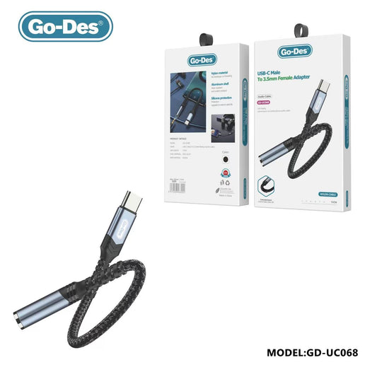 Type-C e to AUX Connector🎧. :Go-Des™