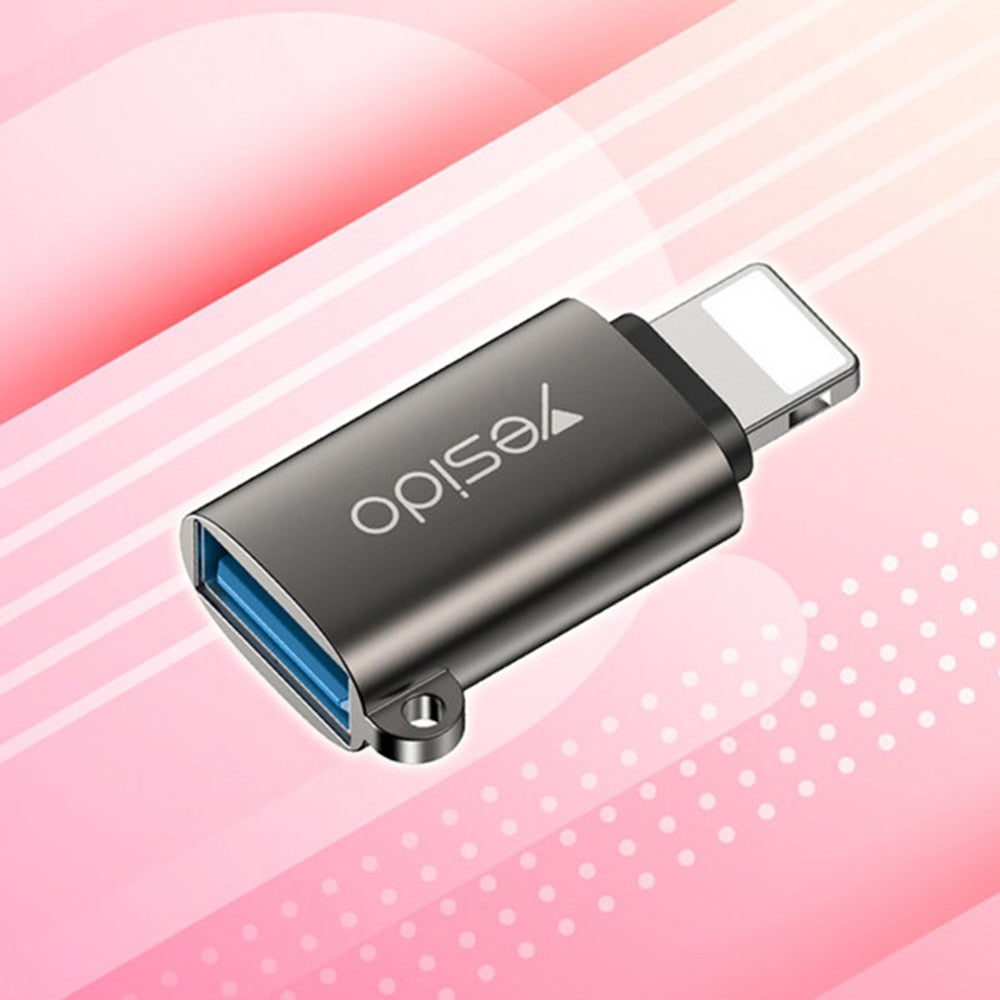 Iphone OTG-Yesido™: Connect USB device such as Flash disk to Your Iphone; Transfer your data from iphone to other external storage Devices.