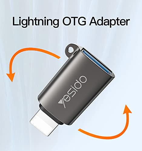 Iphone OTG-Yesido™: Connect USB device such as Flash disk to Your Iphone; Transfer your data from iphone to other external storage Devices.