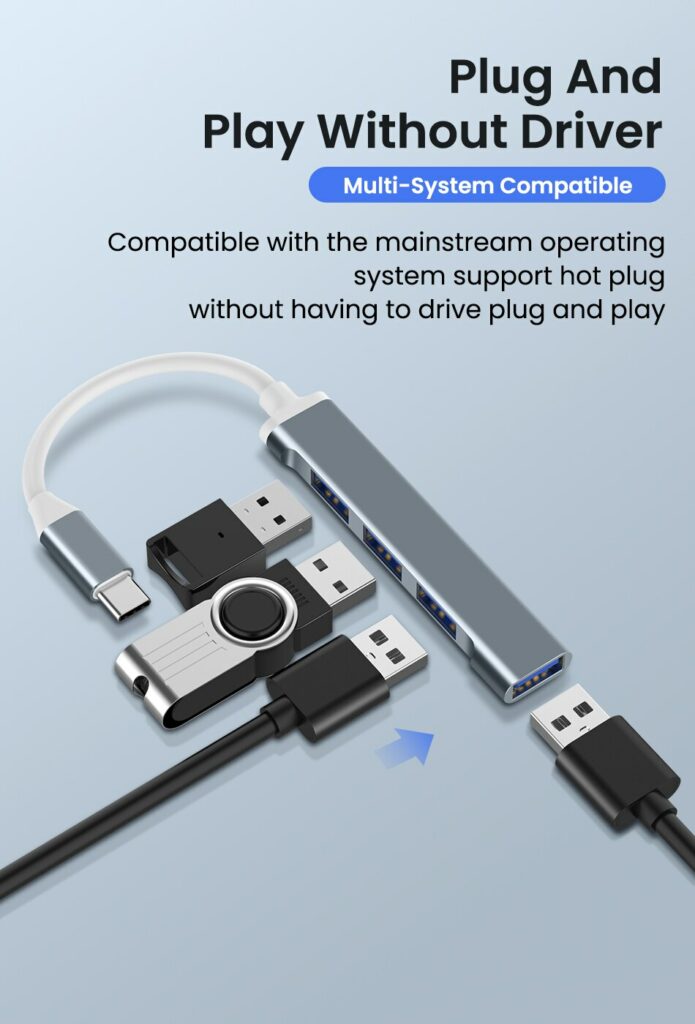 TYPE-C TO USB HUB 4 PORTS