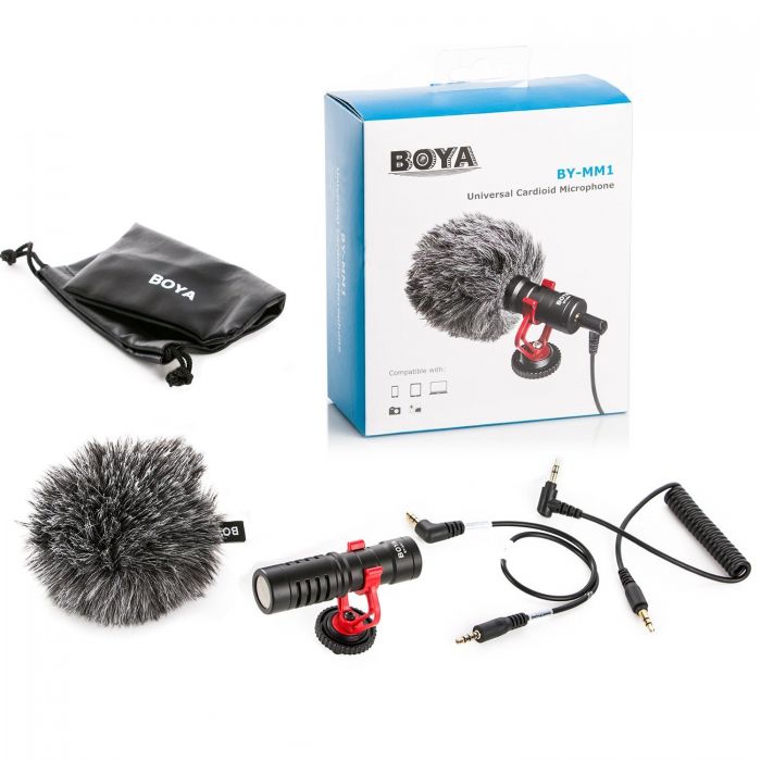 BOYA Wired Mic : BY MM1 Universal Cardioid Microphone